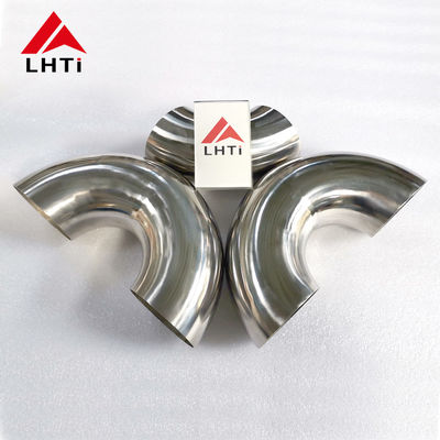 Harga yang pantas Fitting siku Ti bersertifikat ASME B16.9 / Titanium Elbow 180 Degree Weld Connection Surface Polished on line