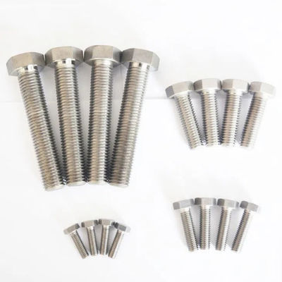 Harga yang pantas ASME ANSI B18.2.1 Gr2 Gr5 Titanium Bolts and Nuts Hex Head 1/4'-20 TPI 1' on line