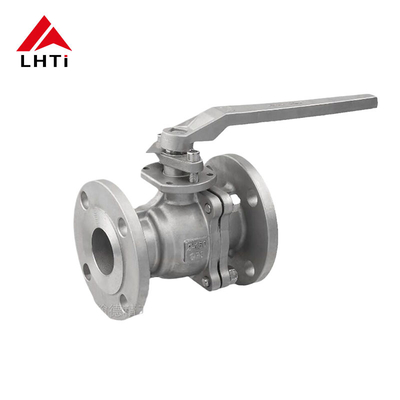 Harga yang pantas 2 Piece Titanium Floating Ball Valve Ti Gr1 Gr2 Gr3 ANSI Kelas 150 Kelas 300 Flanged End Connection untuk aliran asam asetat on line
