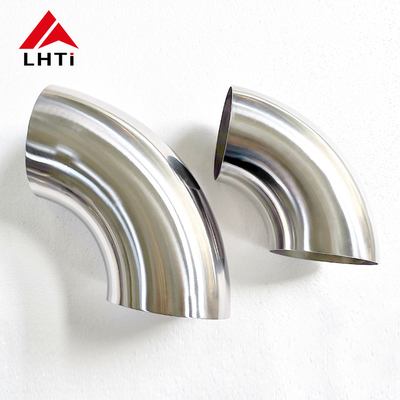 Harga yang pantas 45 90 Derajat Paduan Titanium Siku Pipa Fitting ASTM B363 WPT2 ASME B36.19 on line