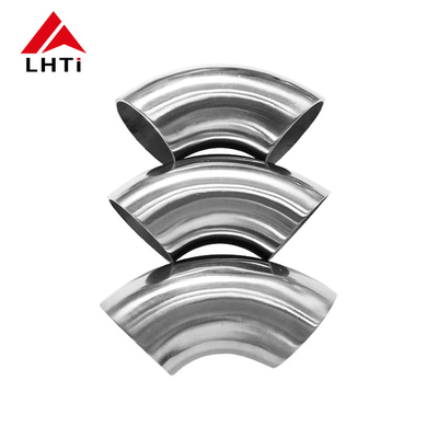 Harga yang pantas 3inch 76mm Gr2 Titanium Elbow / Tikungan 1.2mm Untuk Bagian Knalpot on line