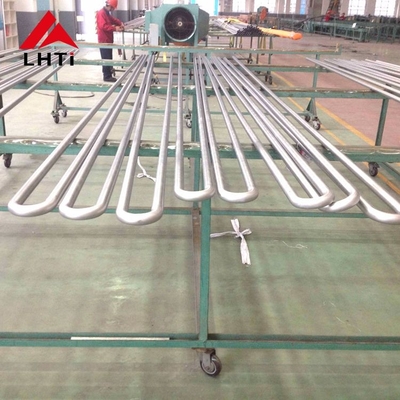 Harga yang pantas Pickling Titanium Gr2 Seamless U Tube ASME SB338 Untuk Penukar Panas on line