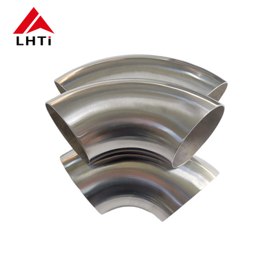 Harga yang pantas Titanium Gr2 mandrel bengkok 90 derajat siku untuk pipa pembuangan fittings on line
