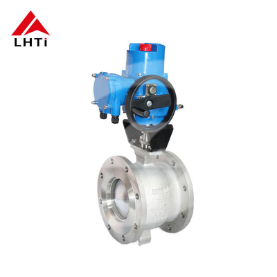 Harga yang pantas Titanium Electric V-Port Ball Valves Gr1 Gr2 8 Inch Ball Valve Kelas 150 DN 15-250 untuk Pasokan Air on line