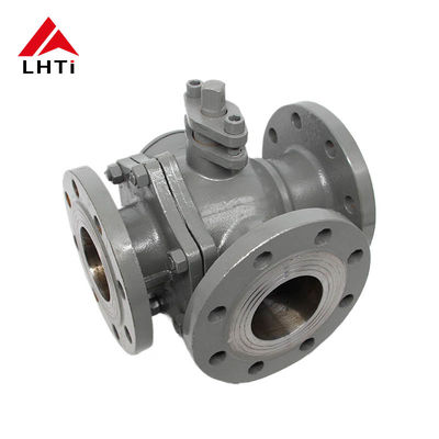 Harga yang pantas ASME B16.34 Katup Bola Tiga Arah TA2 Katup Bola Titanium on line