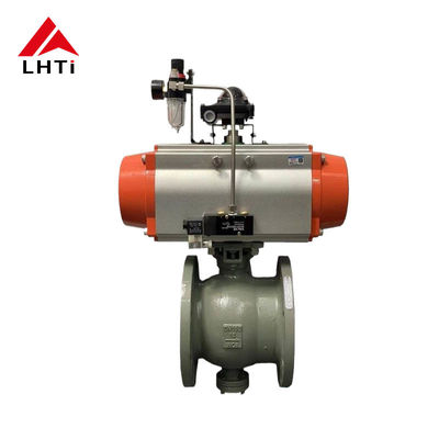 Harga yang pantas HK60Q-EX-V Titanium tahan ledakan Gr1 Gr2 Listrik V-Port Ball Valve Motorized Flange Ball Valve on line