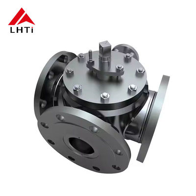 Harga yang pantas 6 Inch Ball Valve Titanium 4 Way Ball Valve untuk Industri Kimia dan Listrik Gr2 Gr5 PN16 PN 25 on line