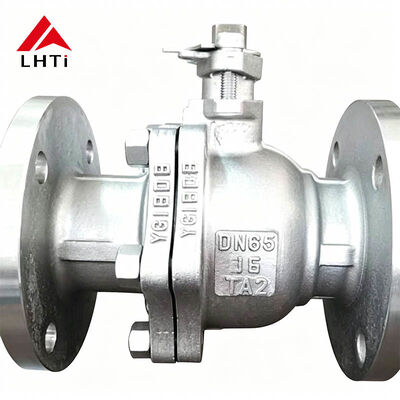Harga yang pantas TA2 Titanium Alloy Ball Valve dengan Anti-korosi Resistensi Aliran Ultra-Rendah dan Desain Keamanan tahan api untuk Pipa Industri On line